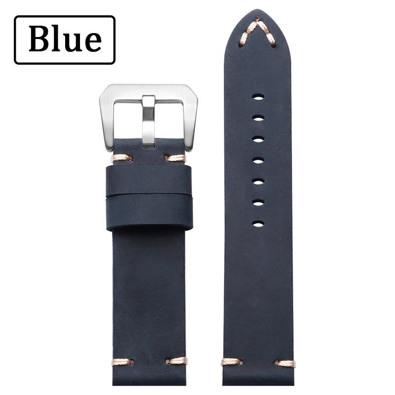 Vintage Crazy Horse Cowhide Leather Watch Band - Sport Replacement Bracelet