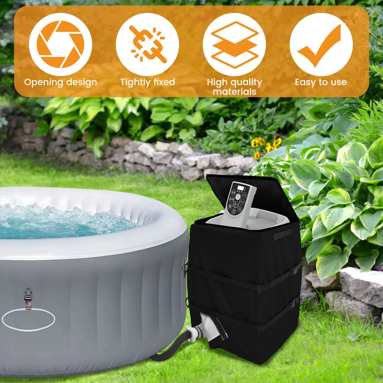 Hot Tub Spa Heater Pump Cover Inflatable Hot Tub Pump Cover