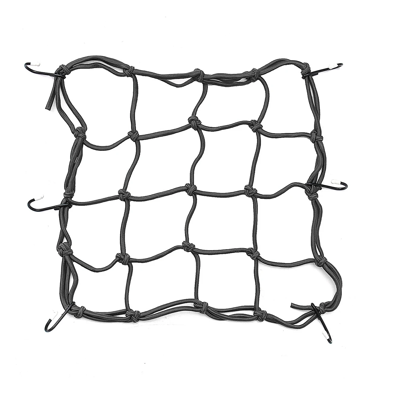 Elastic Cord Motorcycle Helmet Mesh Cargo Net 6 Hooks 30x30cm Universal Dirt Bike Scooter Moped Snowmobile ATV
