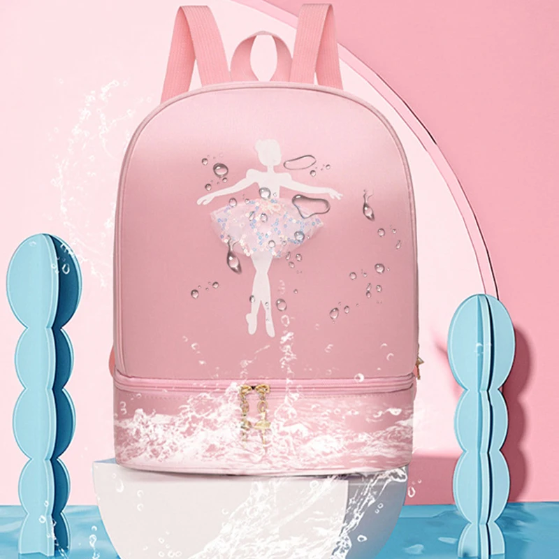 Zaino/Borsa Per Danza E Scuola Per Ragazze - Modello Fashion In Nylon, Per Latino, Balletto, Valigetta Pratica