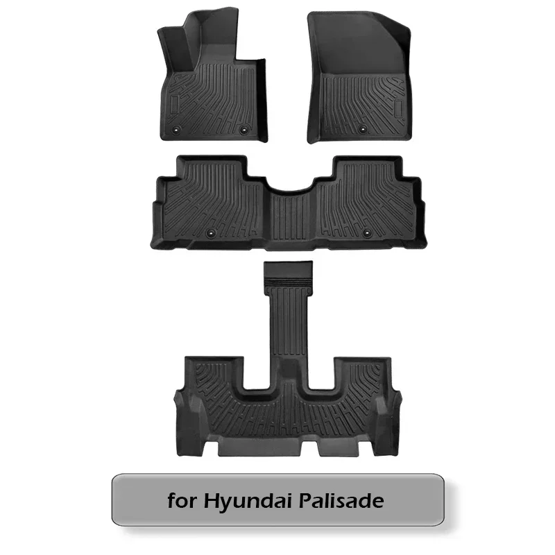 Auxko All-Weather Cargo Liner & Back Seat Protector For Hyundai Palisade 2020-2025 - TPE Rubber