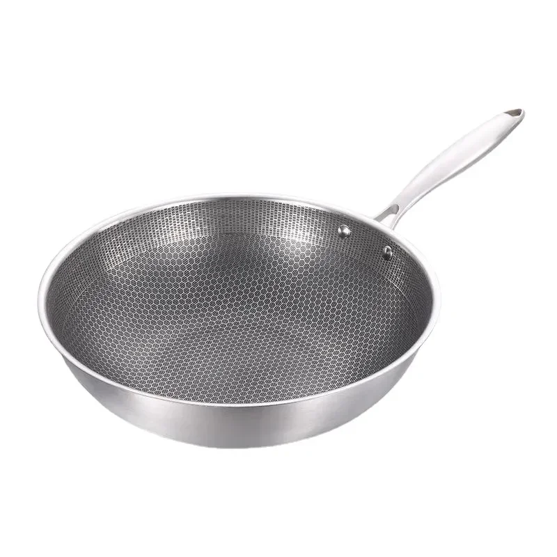 

Frying Pan Stainless Steel Honeycomb Frying Pan Non Stick Pan Non-coated Wok Steak Pancake Cookware Pans Kitchen Accessories