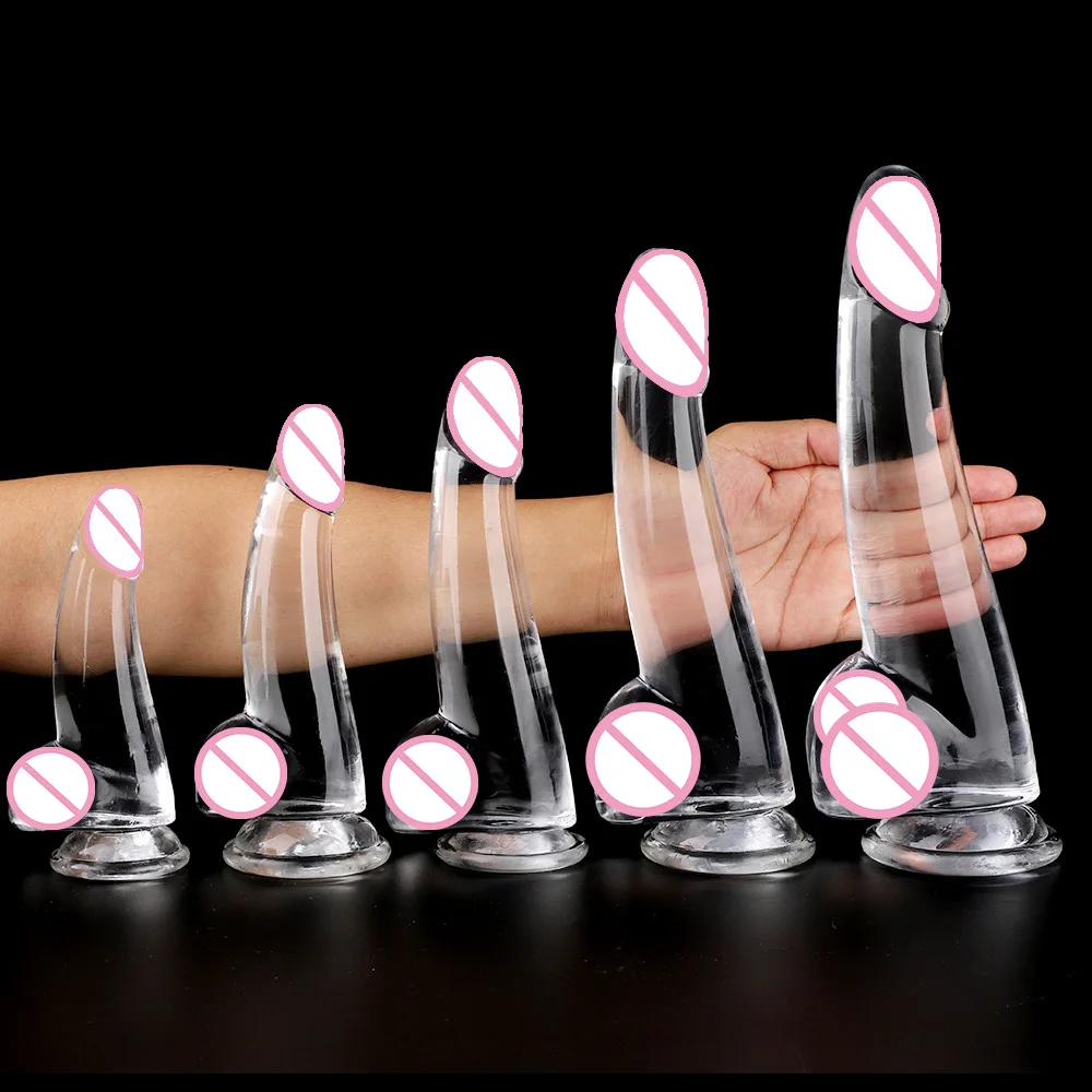 10.8 Inch XXL Soft Transparent Realistic Dildo with Powerful Suction Cup Penis Anal Sex Toy Flexible Huge Dick For Women Gay