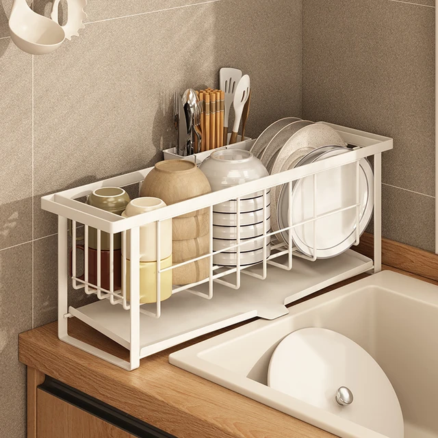 Dish Drying Rack- Space-Saving Dish Racks for Kitchen Counter, Stainless  Steel Drying Rack for Dishes, Knives, Spoons, Forks