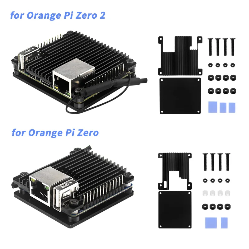 

Чехол для ЦП Orange Pi Zero 2 из алюминиевого сплава, Корпус радиатора, металлический бронированный корпус для пассивного отведения тепла для Orange Pi Zero
