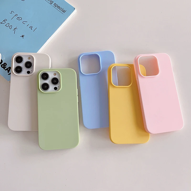 Luxury Matte Candy Color Silicone Soft Case - Ultra Thin Colorful Back Cover