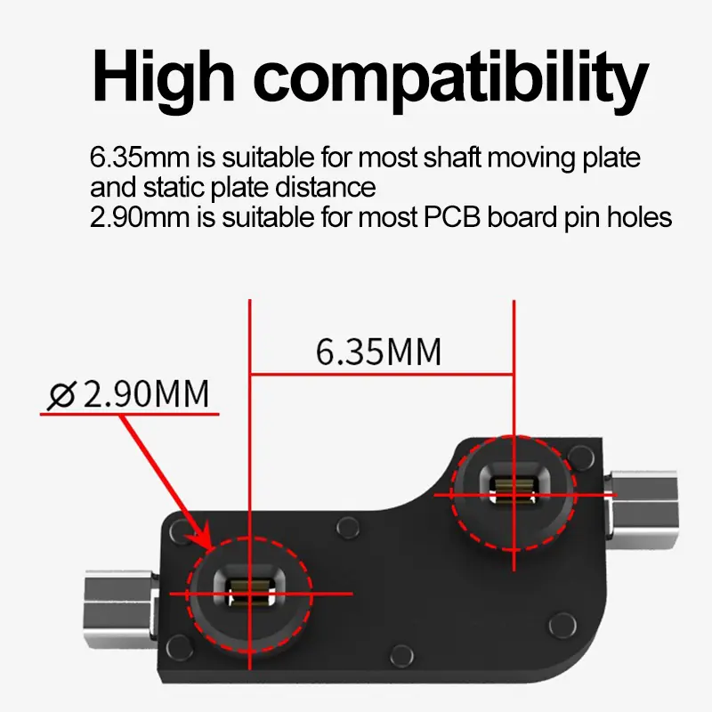 Kailh Hot Swapping Pcb Sockets Kailh PCB Socket For Mx Cherry Gateron Outemu Kailh Switches for low profile 1350 Chocolate Axis image 3