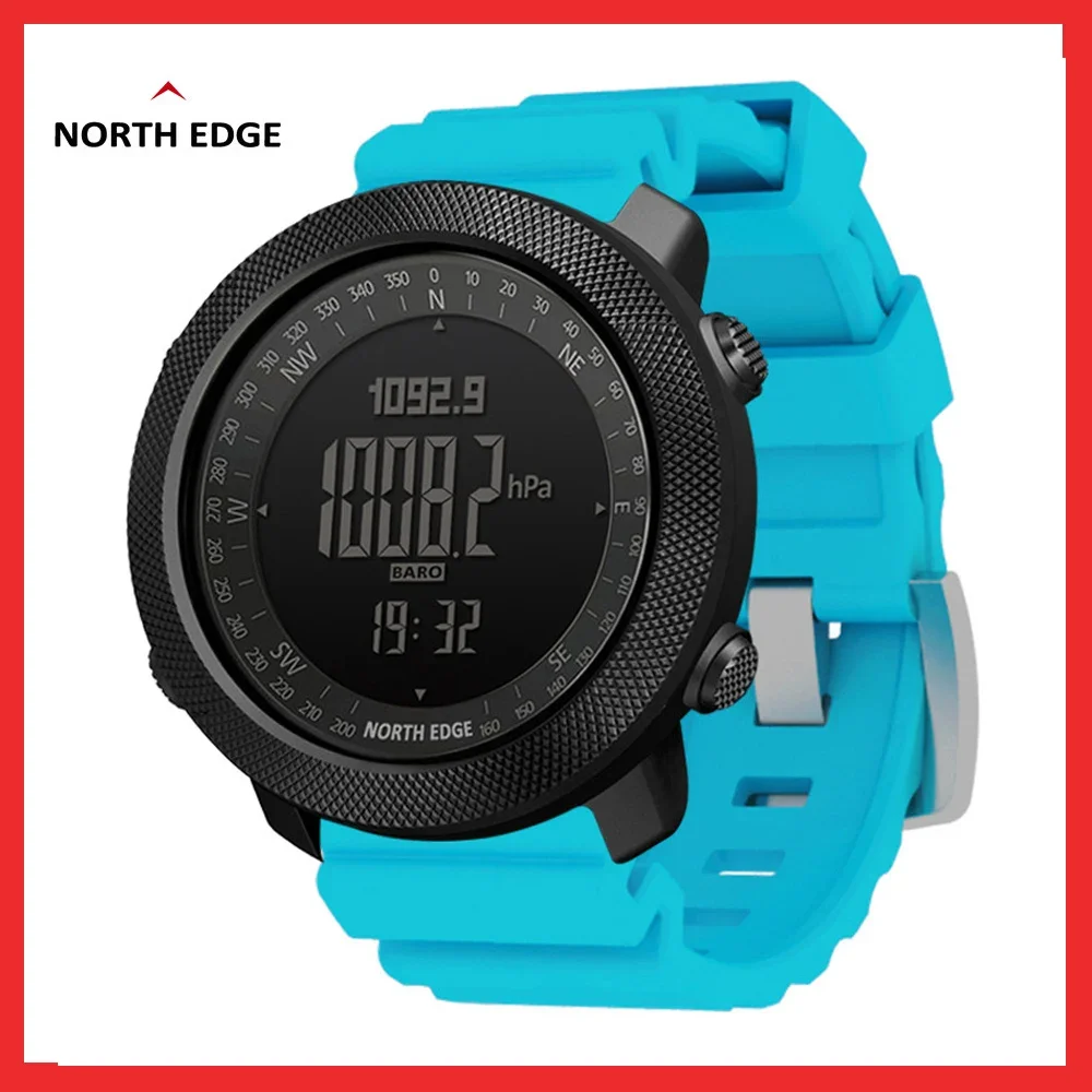 

NORTH EDGE Men Sports Smart Watch Compass Thermometer World Time Pedometer Altimeter BarometerSmartwatch Running APACHE Watch