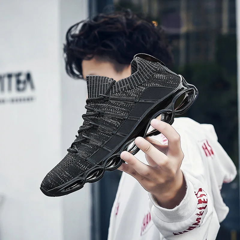 2026 New Men's Outdoor Sports Shoes, Fashionable Running Shoes with Breathable Mesh Upper and Cushioned Sole Size 39-48 5
