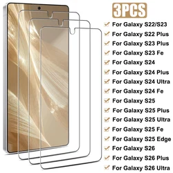 3 - Pack Premium Full Tempered Glass Screen Protector Set - 3PCS Glass (For S24)