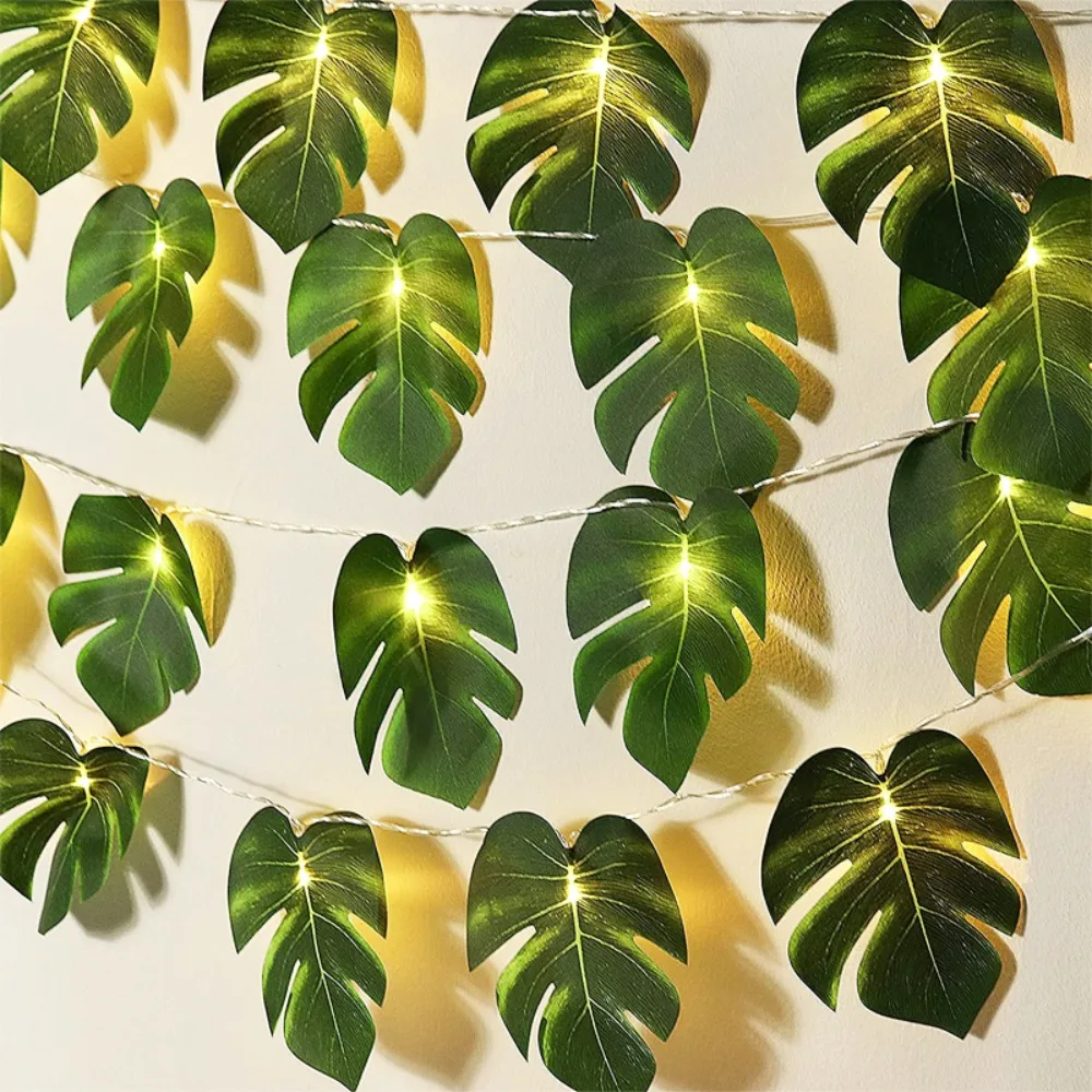 Artificial Hanging Garland Garden LED Beach Theme Wedding Decoration Fairy Lights String Lights Leaves Light rose string fake silk rose ivy vine artificial flowers fake rattan with green leaves for home wedding decoration hanging garland