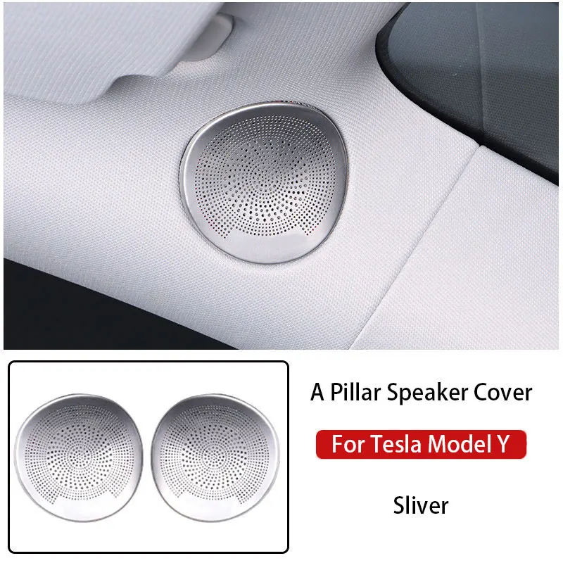 Conpert Copertura Altoparlante Audio Trim per Tesla Model 3 2019-2021, Adesivo per Rivestimento Copertura Altoparlante Porta