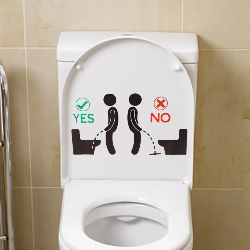 toilet wall stickers toilet stickers Toilet Sticker Funny Man WC Sticker Removable Toilet Stickers Bathroom Decoration Self-adhesive Wall Stickers Home Decor