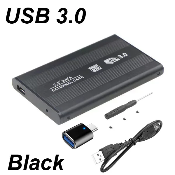 Aluminum USB Type-C External Hard Drive Enclosure with LED Light