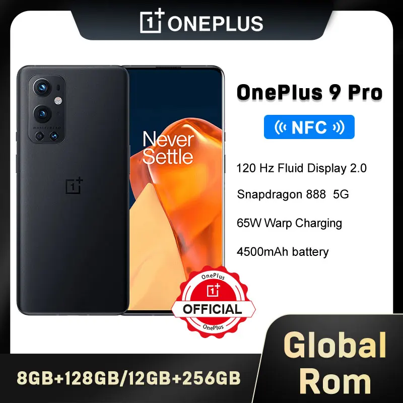 Смартфон Oneplus 9 Pro телефон с глобальной прошивкой экран 888 дюйма Snapdragon 6 7 AMOLED 120 Гц