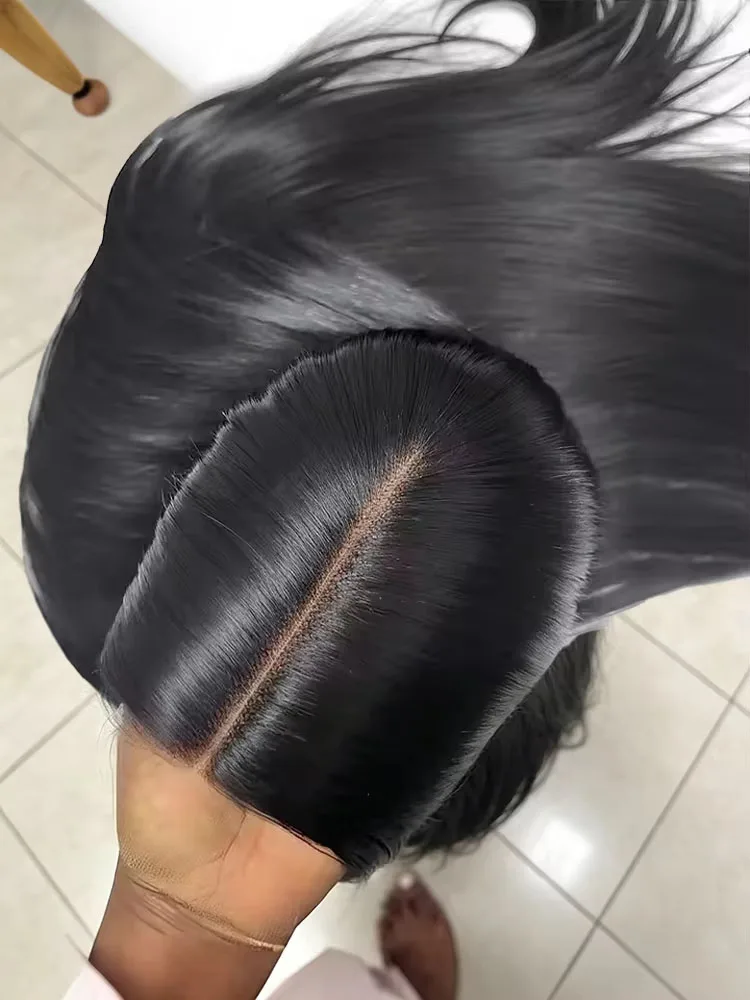 Perruques vietnamiennes originales 30-36 pouces, lisses comme des baguettes, avec dentelle frontale HD 13×4 13×6, pré-épilées avec baby hair, pour femme, sans colle, lisses et luxueuses, transparentes HD, en promotion.