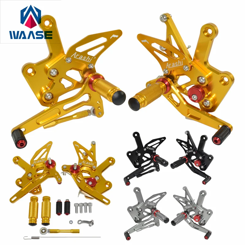 WAASE ZX25R ZX4R ZX4RR Adjustable Rider Rear Sets Rearset