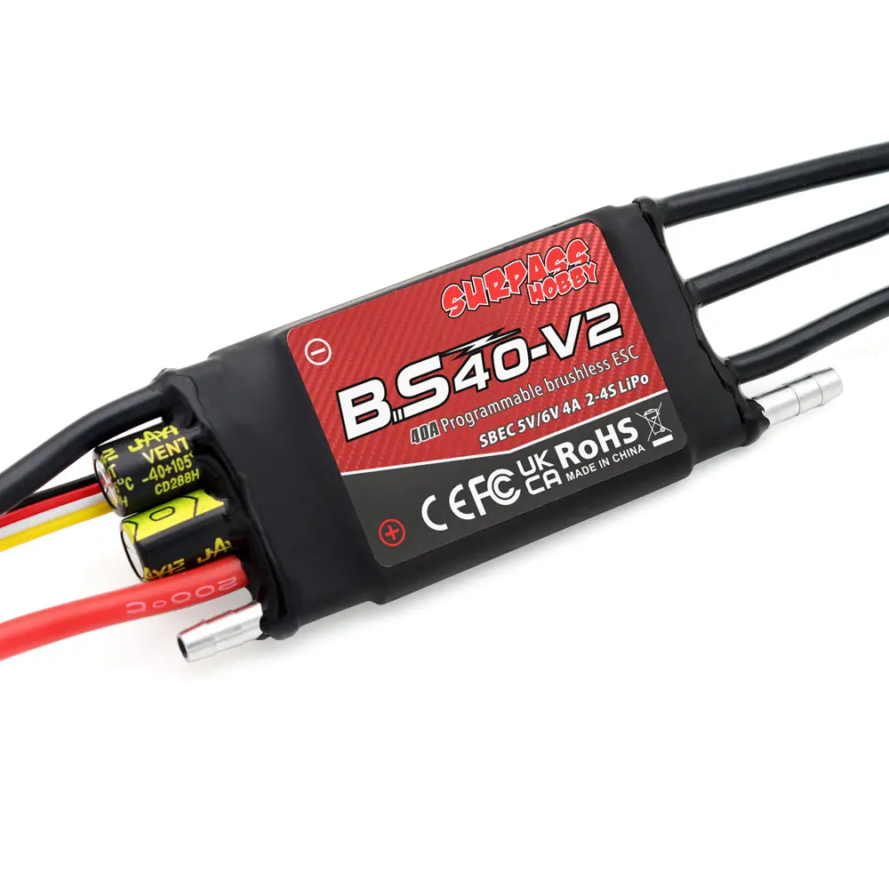 SURPASS HOBBY Brushless ESC V2 2-6S 40A-100A for RC Ship Boat Pneumatic Underwater Propeller with Ubec XT60 Plug Boat ESC