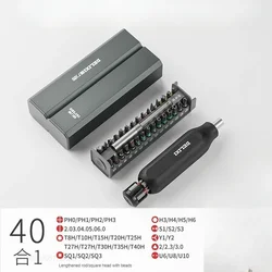 Precision Magnetic Screwdriver Set with 44 Versatile Bits for Home and Electronics Repair (40 in 1)