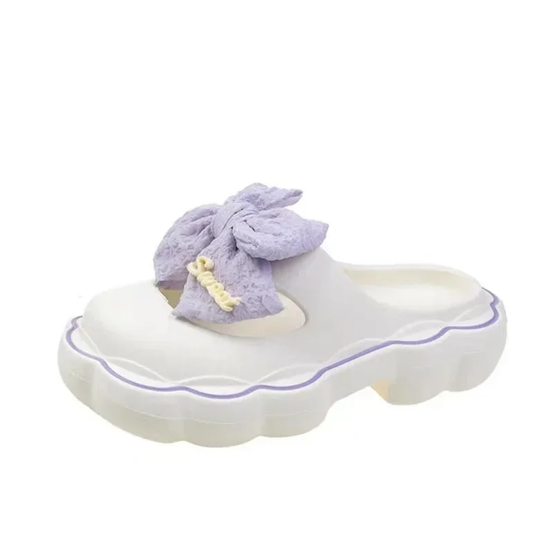 Women Slippers Summer Slide Thick bottom bow beach shoes women Cartoon Shoes Outdoor Indoor Home Women Slides flat sandals