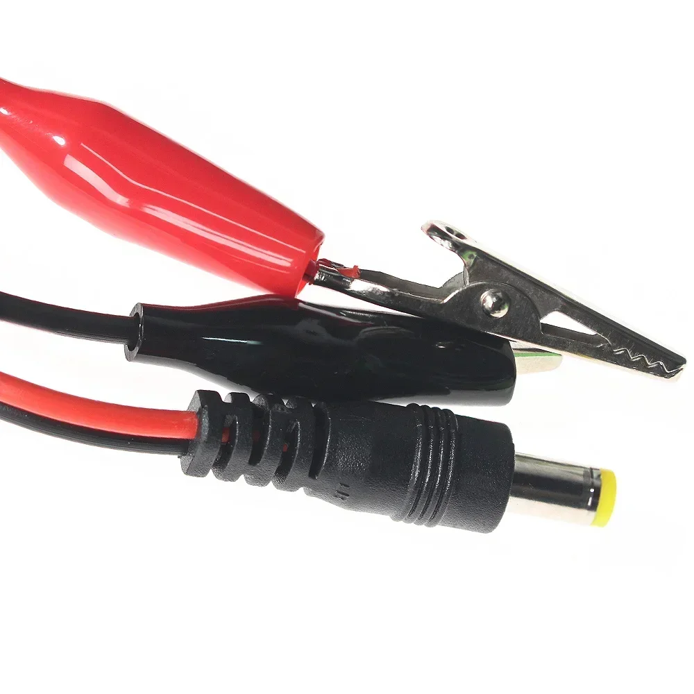 Alligator Clip To DC Power Plug Connector Adapter Plug 25CM Test Leads Wire DC 5.5*2.1mm Clips Crocodile Male Female Connect