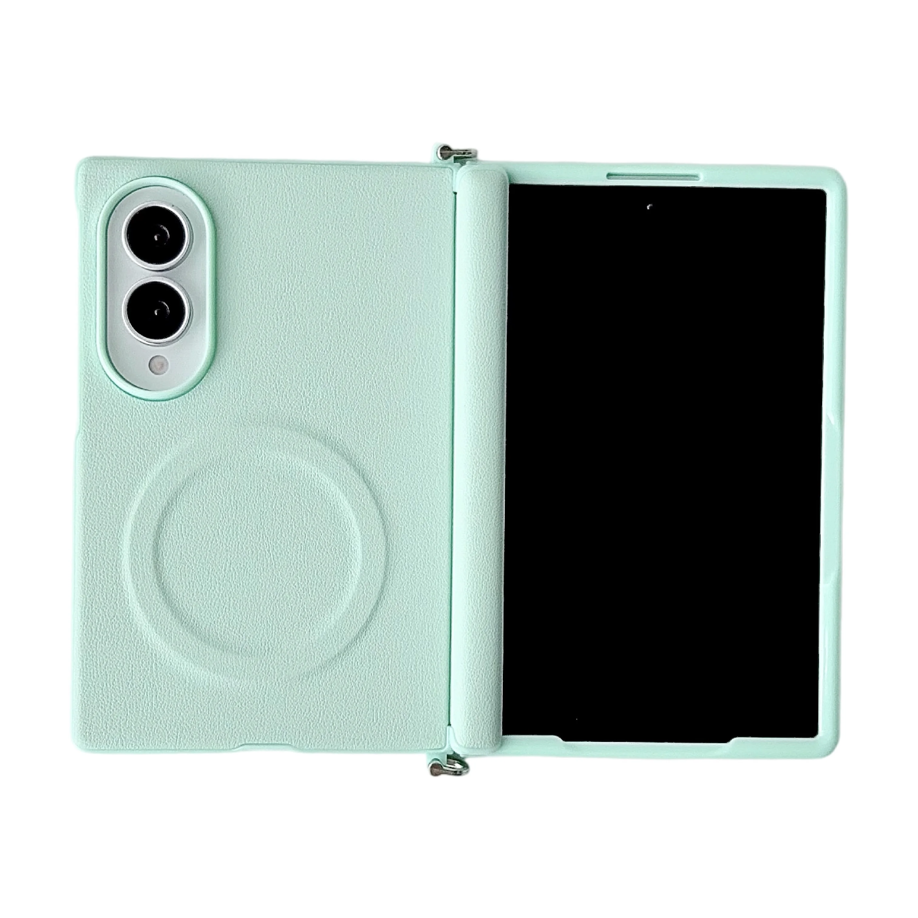 Leather Candy Color Matte Case with Hinge Protection and Shockproof Cover
