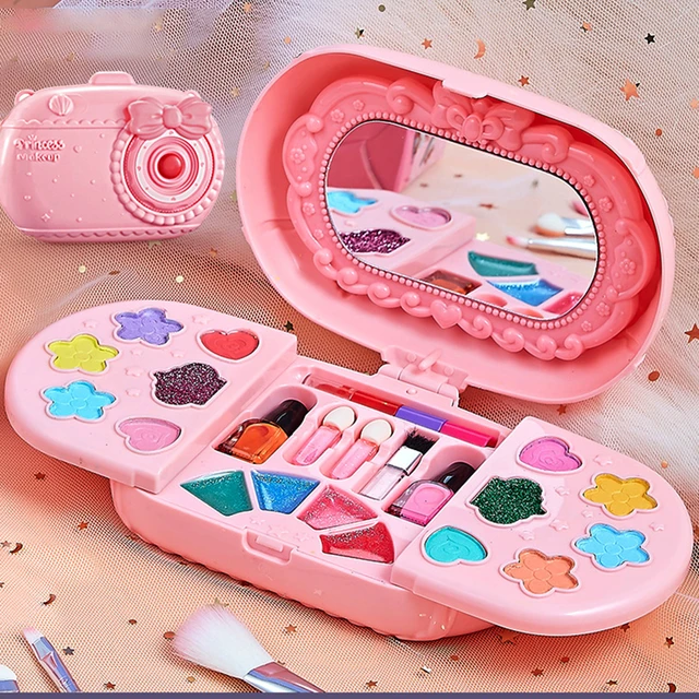 Girl Toys Birthday Gifts, Real Kids Makeup Kit for Little Girls Children  Toddlers 4 5 6 7 8 9 Year Old