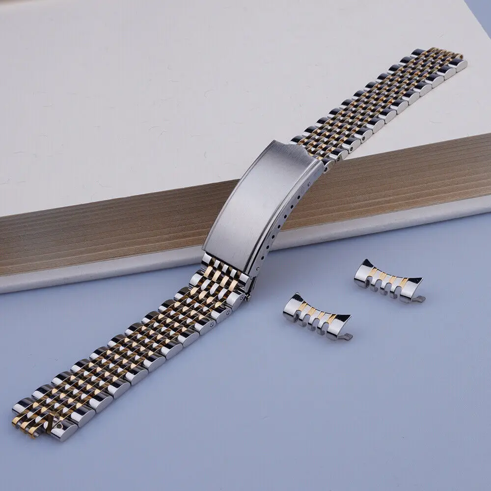 

BEAD OF RICE Stainless Steel Silver Gold For Watch Strap Band Bracelet 18mm