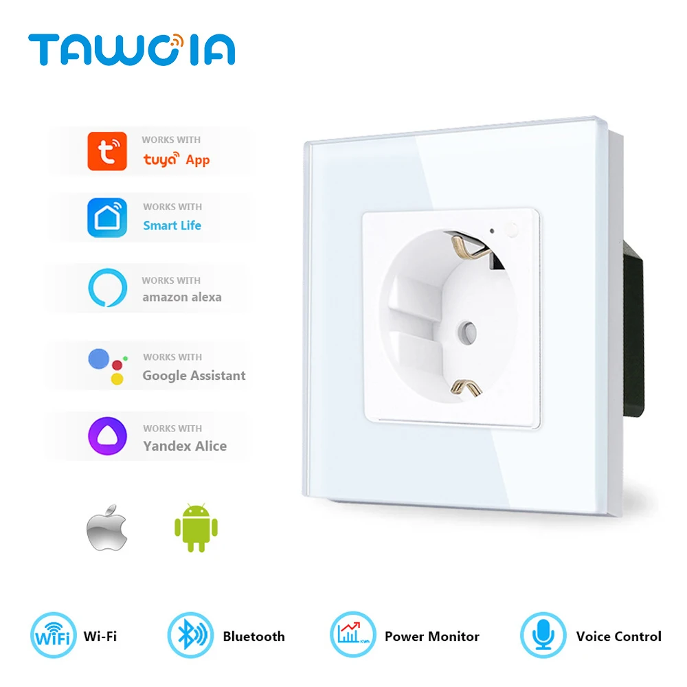 TAWOIAEURussiaSmartWifiControlPowerMonitorSockets16A110V250V