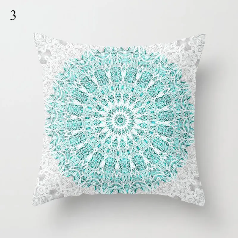 Simple Mint Green Pillow Cover Geometric Print Cushion Covers Sofa Car Cushion Cover 45x45cm Decorative Throw Pillowscase 