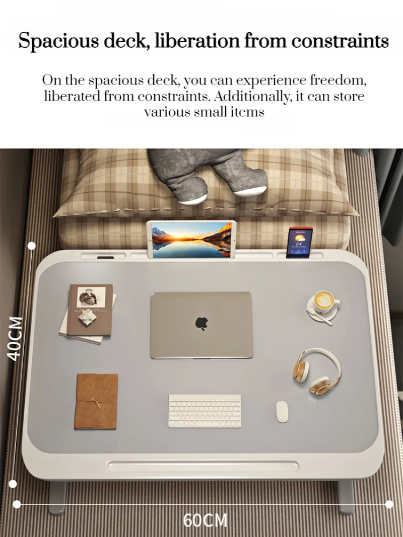 Bedside Foldable lift computer desk bed small table rechargeable upgrade multifunctional study table Dormitory Easy Notebook Des