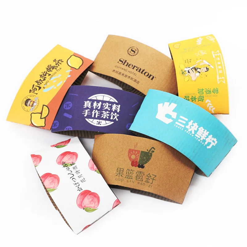 

Customized productEmbossed Paper coffee cup sleeves Heat Proof Logo Paper Cup Sleeve