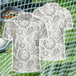 Fashion Basketball 3D Print Polo Shirts For Men Clothes Hip Hop Hawaiian Short Sleeve Ball Sport POLO Shirt Male Jersey Tee Tops