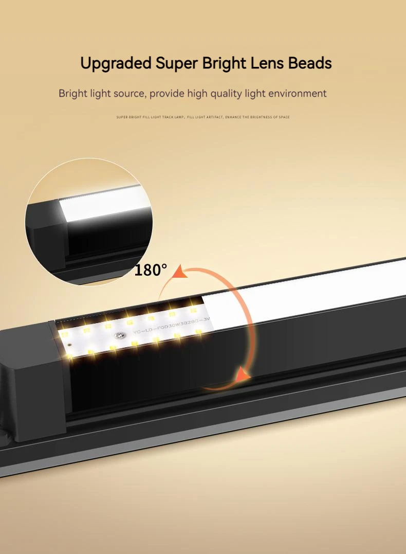 LED-Schiene Flutlicht 110V 220V Schiene Stadtbahn Spot LED-Schienen Lampe 10W 20W Küche Wohnzimmer Bekleidungs geschäft Home Decoration – Detail 5