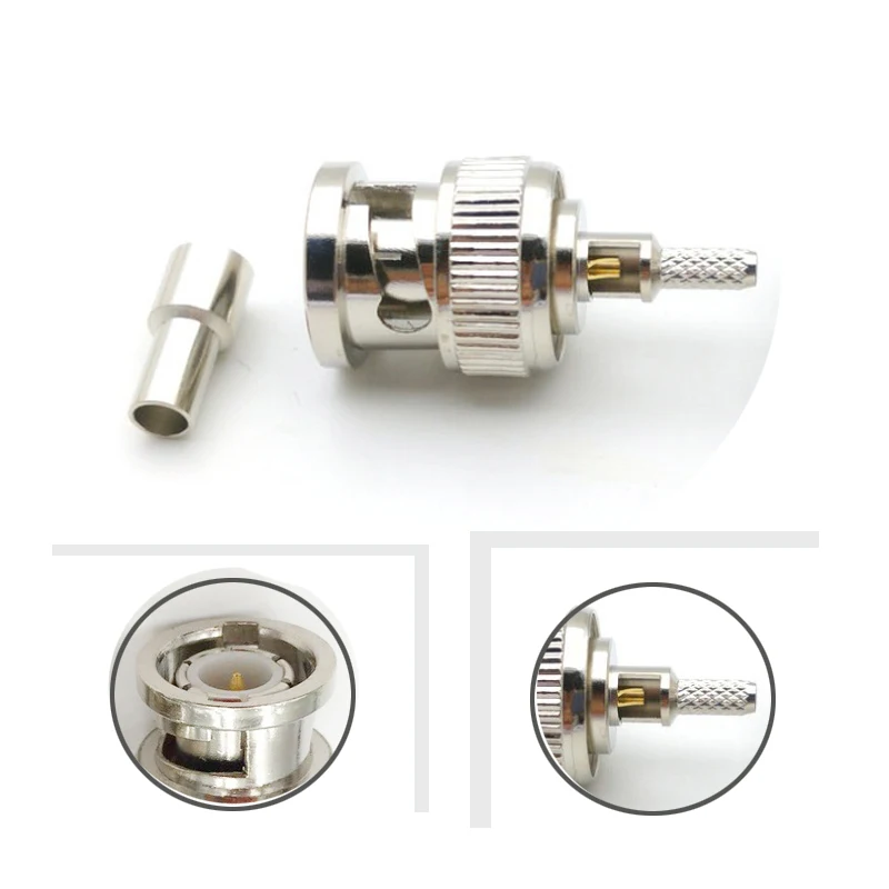 Xinangogo ขั้วต่อ BNC ตัวผู้10ชิ้นสำหรับ RG174 RG316 LMR100 1