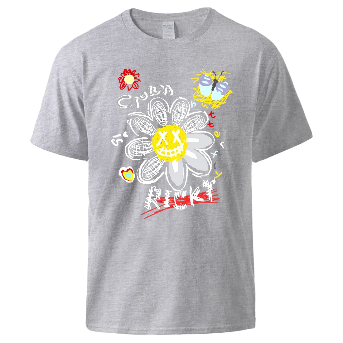 

Butterfly Is The Protagonist Printing T-Shirt Male Cotton Vintage Tshirts Fashion Novelty Tops Basic All Match Casual Tee Shirt