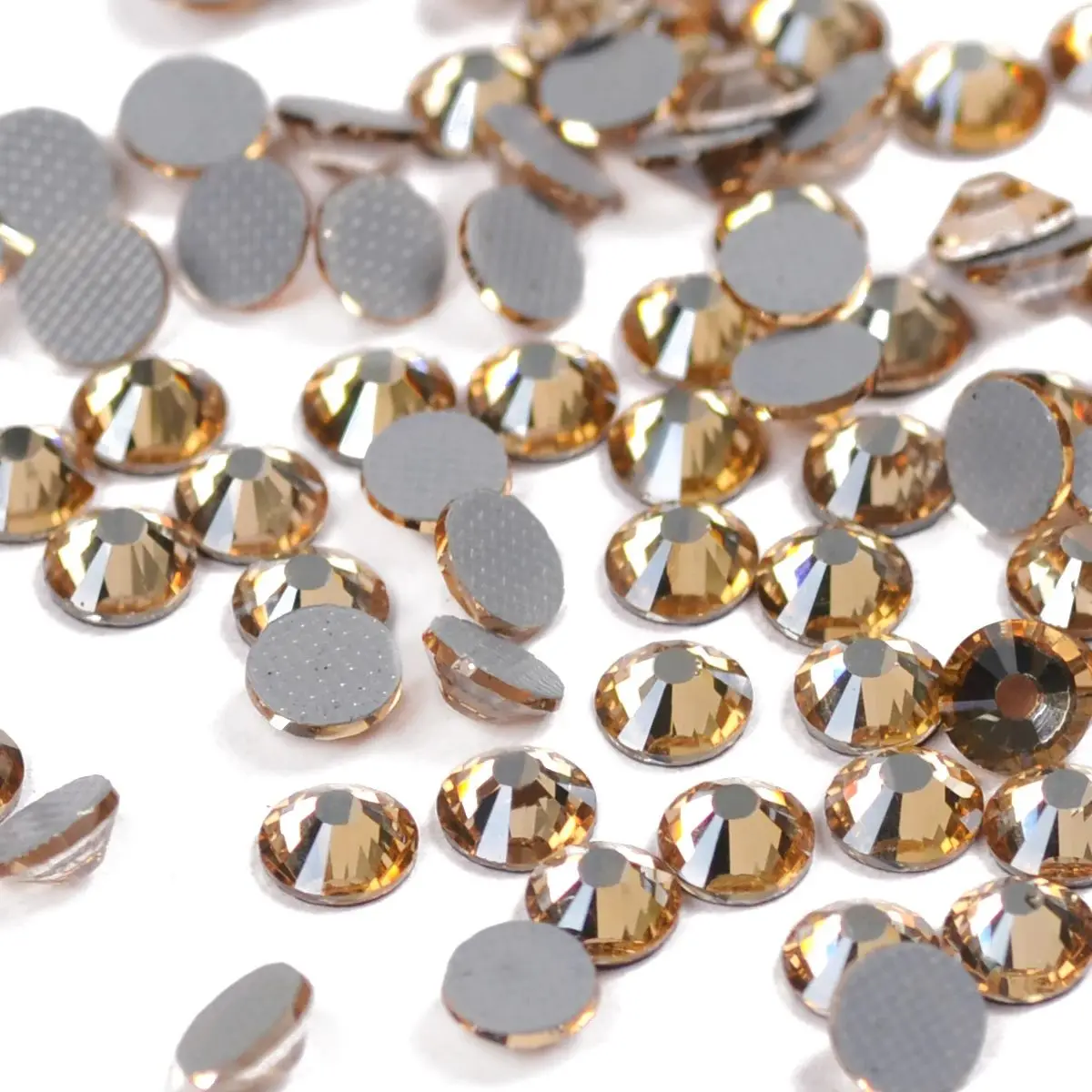 

New 2058HF All Sizes Iron On Strass SS6-SS20-SS30 Stone Golden Shadow Hot fix Flatback Glass Rhinestone Garment Decorations