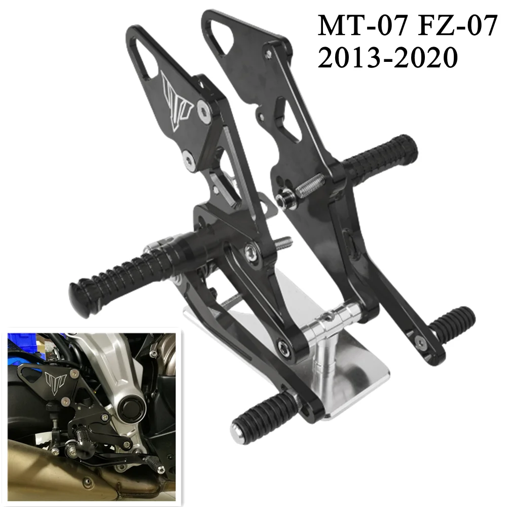 

MT FZ 07 MT-07 FZ-07 CNC Adjustable Rear Set Rearsets Footrest For Yamaha MT07 FZ07 2013-2020 2014 2015 2016 2017 2018 2019