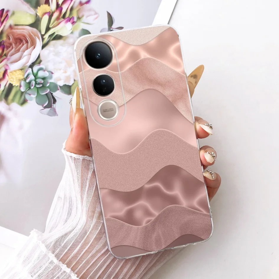 Butterfly Flower Soft Silicone Phone Case for Vivo V50 Lite - Fashionable Protective Cover