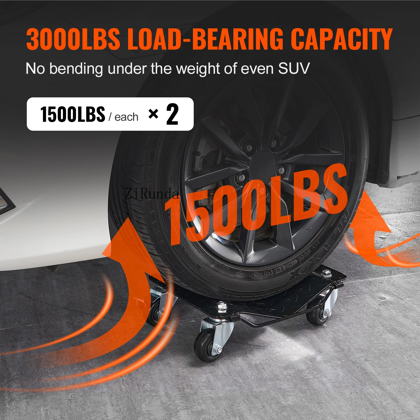 Car Tire Wheel Handcart Toy 2/4PCS 1500 pound Load Capacity Vehicle Skating Belt 4 Wheels Mobile Tire Car Repair Vehicle 3