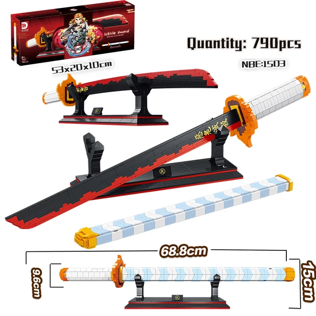 One Piece Roronoa Zoro Sandai Kitetsu Damon Slayer Katana Gebaude Block Modell Gebaude Kits Ninja Schwert Waffe Spielzeug Ziegel Blocks Aliexpress