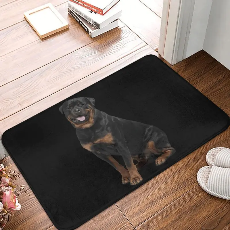 

Custom Rottweiler Dog Doormat Non-Slip Entrance Bathroom Kitchen Door Floor Mats Toilet Carpet Rug