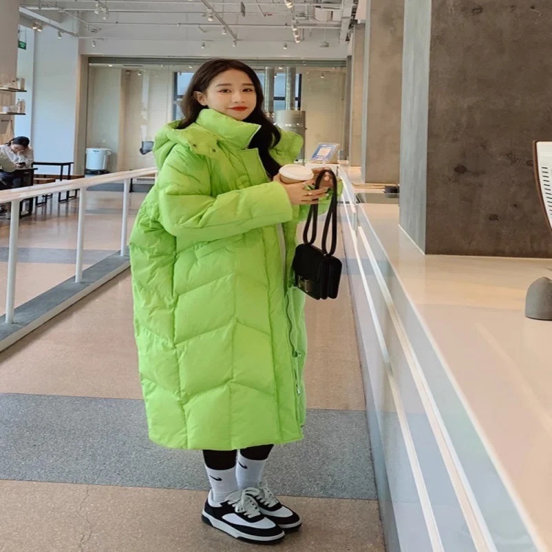 

Warm winterfashionabletrendyPlus Size Cocoon Shaped down Jacket Women's Long 2023 Winter New High Sense Temperament Thickening P