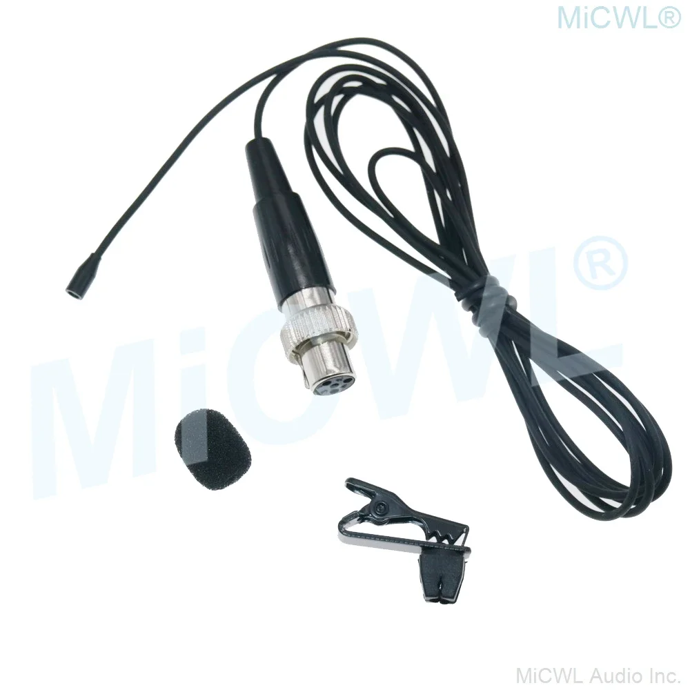 Microfono da bavero molto Mini Clip Lavalier per sistema Microfone wireless MiPro Nero Beige 2 colori - immagine 5