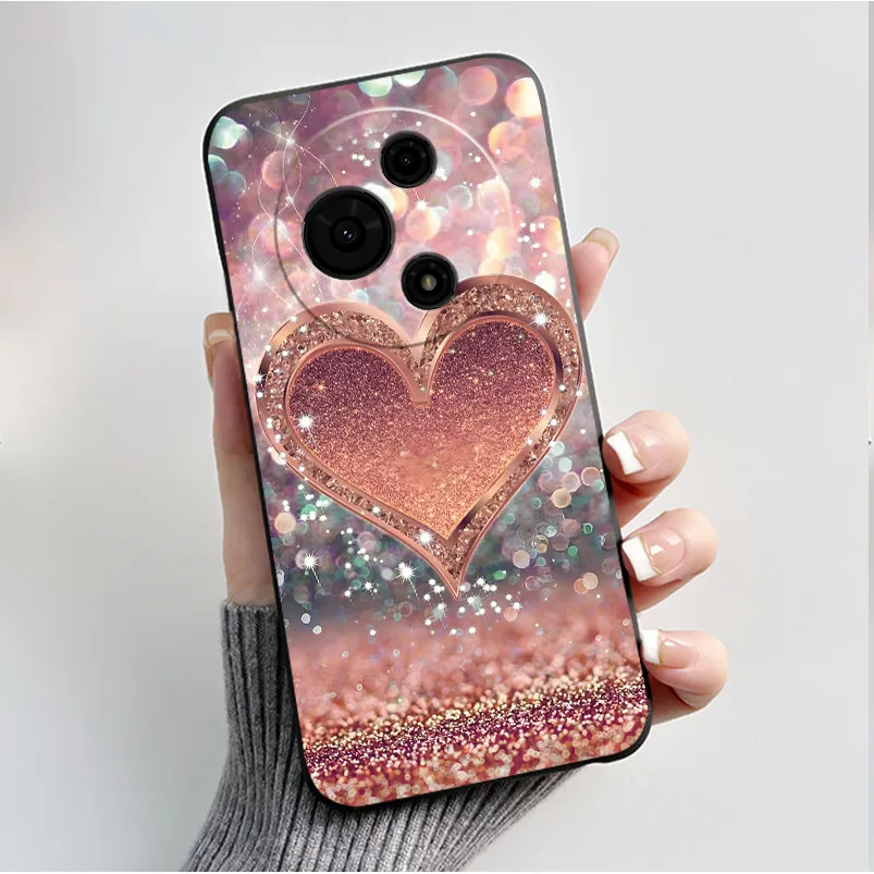 Luxury Fashion Butterfly Flowers Black Soft Silicone Phone Case Protective Cover