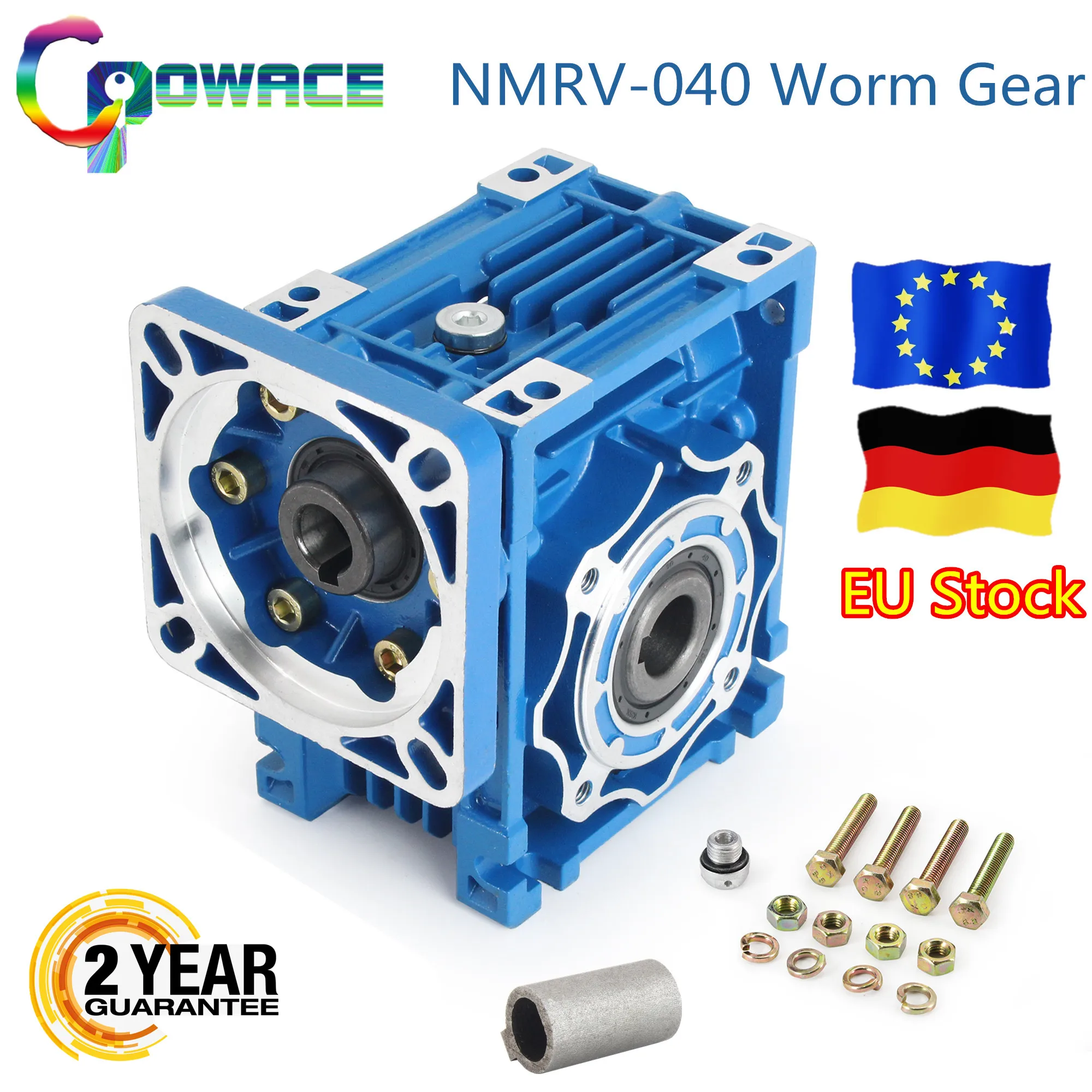 【EU Stock】NMRV040 Gearbox Reducer Worm Gear Ratio 5:1 7.5:1 10:1 15:1 20:1 25:1 30:1 40:1 50:1 60:1 for Nema34 Stepper Motor
