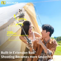 AOCHUAN Handheld Gimbal Stabilizer 3-Axis Smart V8 For Phone with Extension Rod Tripod Face Tracking For iPhone Android TikTok - Image 3