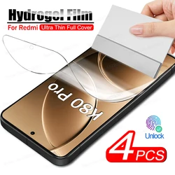 4 - Pack Full Coverage Screen Protector - Slim Hydrogel Film with Soft HD Clarity for Hydrogel Film