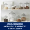 Glass Jar with Lid, 3 Quart tea coffee sugar storage jars  big jar glass 5