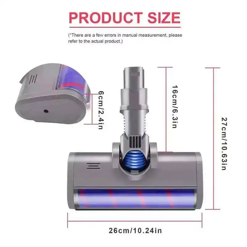 Brush Head for Dyson V6 DC45 DC62 DC74 DC58 DC61 Vacuum Cleaner Floor Soft Sweeper Roller Head Floor Brush Replacement